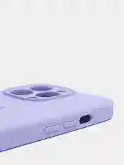 Лавандовый чехол Silicone Case для iPhone 13 Pro, с защитой камеры, закрытый низ