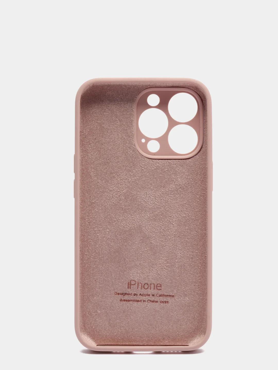 Бежевый чехол Silicone Case для iPhone 13 Pro, с защитой камеры, закрытый низ