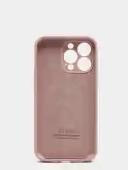 Бежевый чехол Silicone Case для iPhone 13 Pro, с защитой камеры, закрытый низ