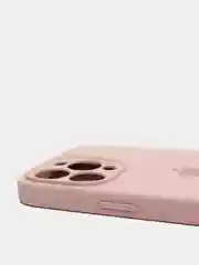 Бежевый чехол Silicone Case для iPhone 13 Pro, с защитой камеры, закрытый низ
