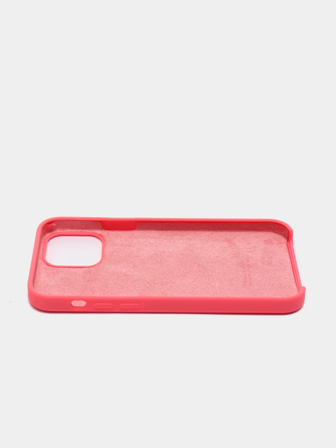 Коралловый меланж чехол Silicone Case для iPhone 12, 12 Pro с открытым низом