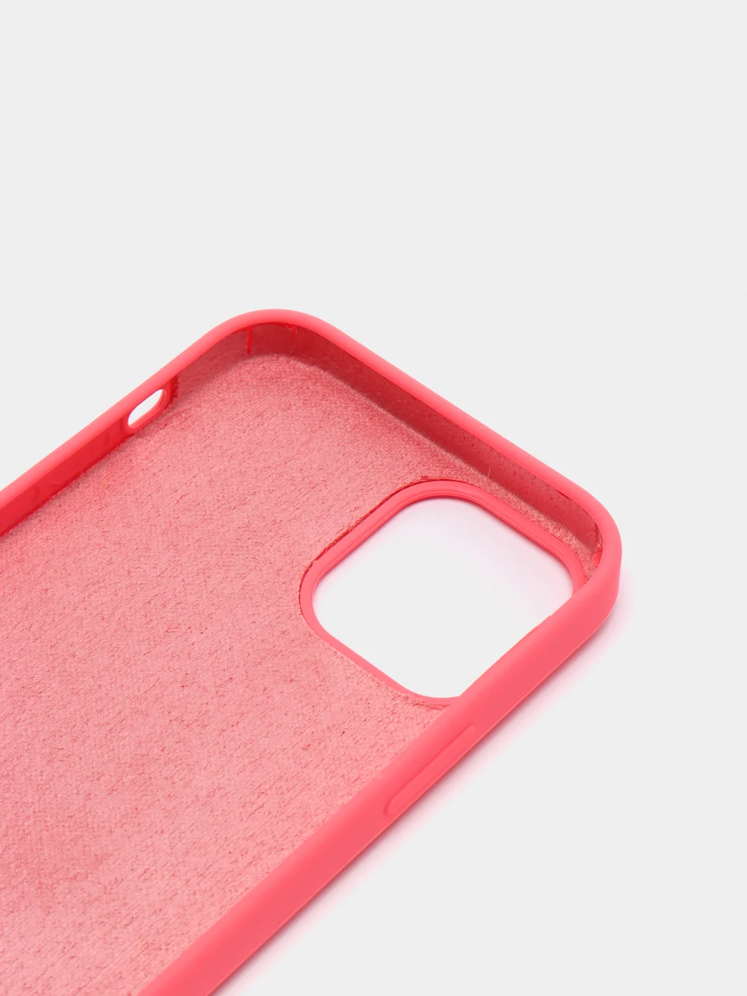 Коралловый меланж чехол Silicone Case для iPhone 12, 12 Pro с открытым низом