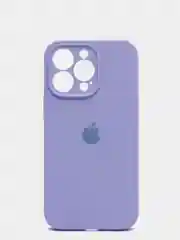Лавандовый чехол Silicone Case для iPhone 13 Pro, с защитой камеры, закрытый низ