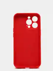 Алый чехол Silicone Case для iPhone 13 Pro, с защитой камеры, закрытый низ