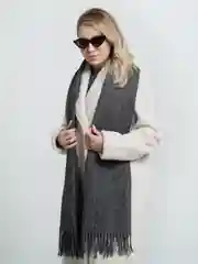 Черный палантины женские/шарф платок жен/осень/зима/подарок маме/Blend Cashmere/головн/маме