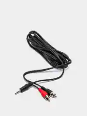 Шнур кабель штекер 3,5 ( AUX ) на 2 штекера RCA. Длина 1.5м, 3м,5м.