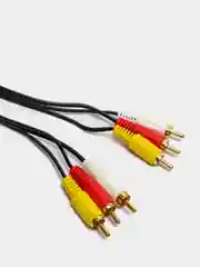 Аудио-видео кабель, тюльпаны 3 RCA - 3RCA 1,5 метра, кабель для приставки, для телевизора
