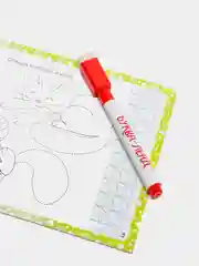 Коричневый многоразовые книжки с маркером "Пиши-стирай" 5+
