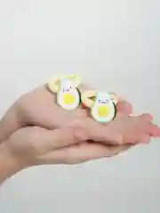Бежевый детские резинки парные