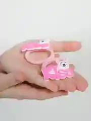 Бордовый резинки детские парные