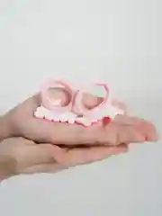 Бордовый резинки детские парные