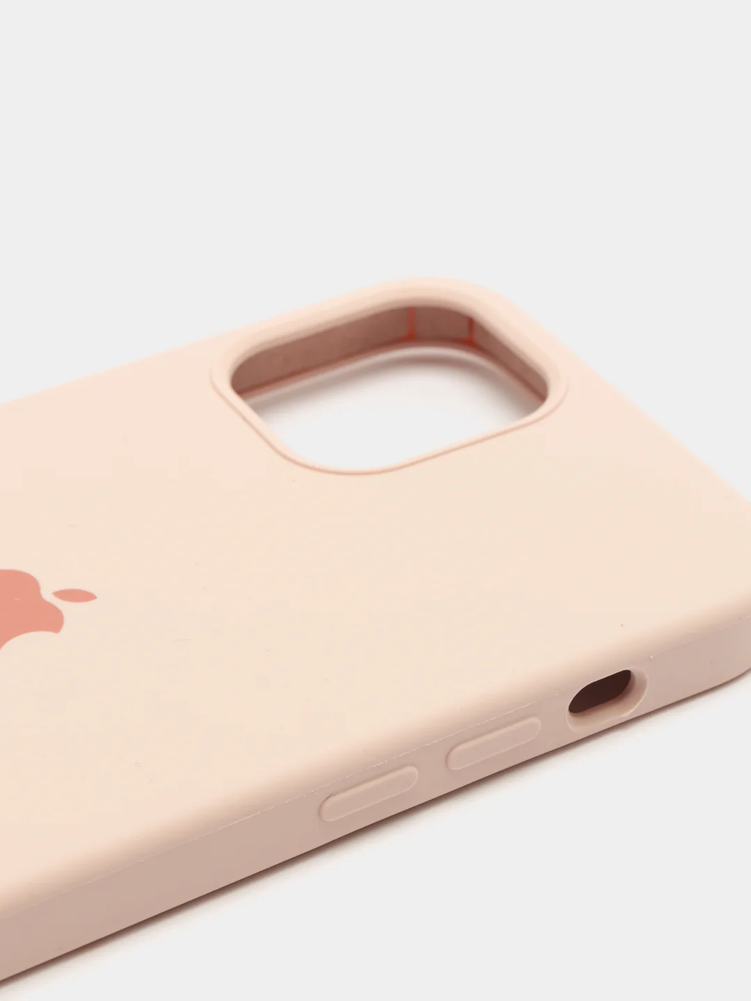 Кораллово-розовый чехол Silicone Case для iPhone 12, 12 Pro с открытым низом