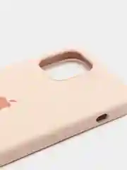 Кораллово-розовый чехол Silicone Case для iPhone 12, 12 Pro с открытым низом