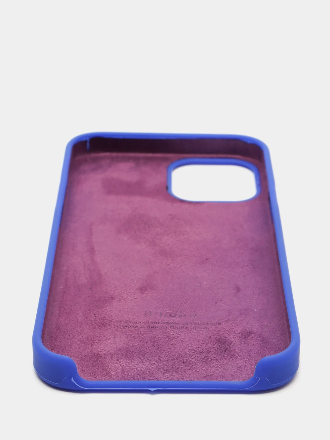 Индиго чехол Silicone Case для iPhone 12, 12 Pro с открытым низом