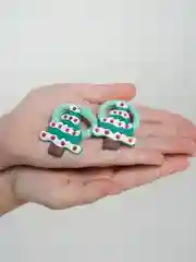 Бежевый меланж резинки детские парные