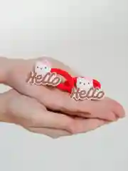 Вишнёвый резинки детские парные