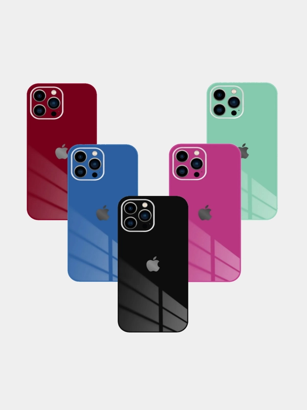 Чехол для iPhone 13, 13 pro, ProMax, Mini айфон про макс мини стеклянный с защитой камеры