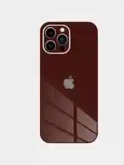 Бордовый чехол для iPhone 13, 13 pro, ProMax, Mini айфон про макс мини стеклянный с защитой камеры