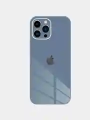 Светло-синий чехол для iPhone 13, 13 pro, ProMax, Mini айфон про макс мини стеклянный с защитой камеры