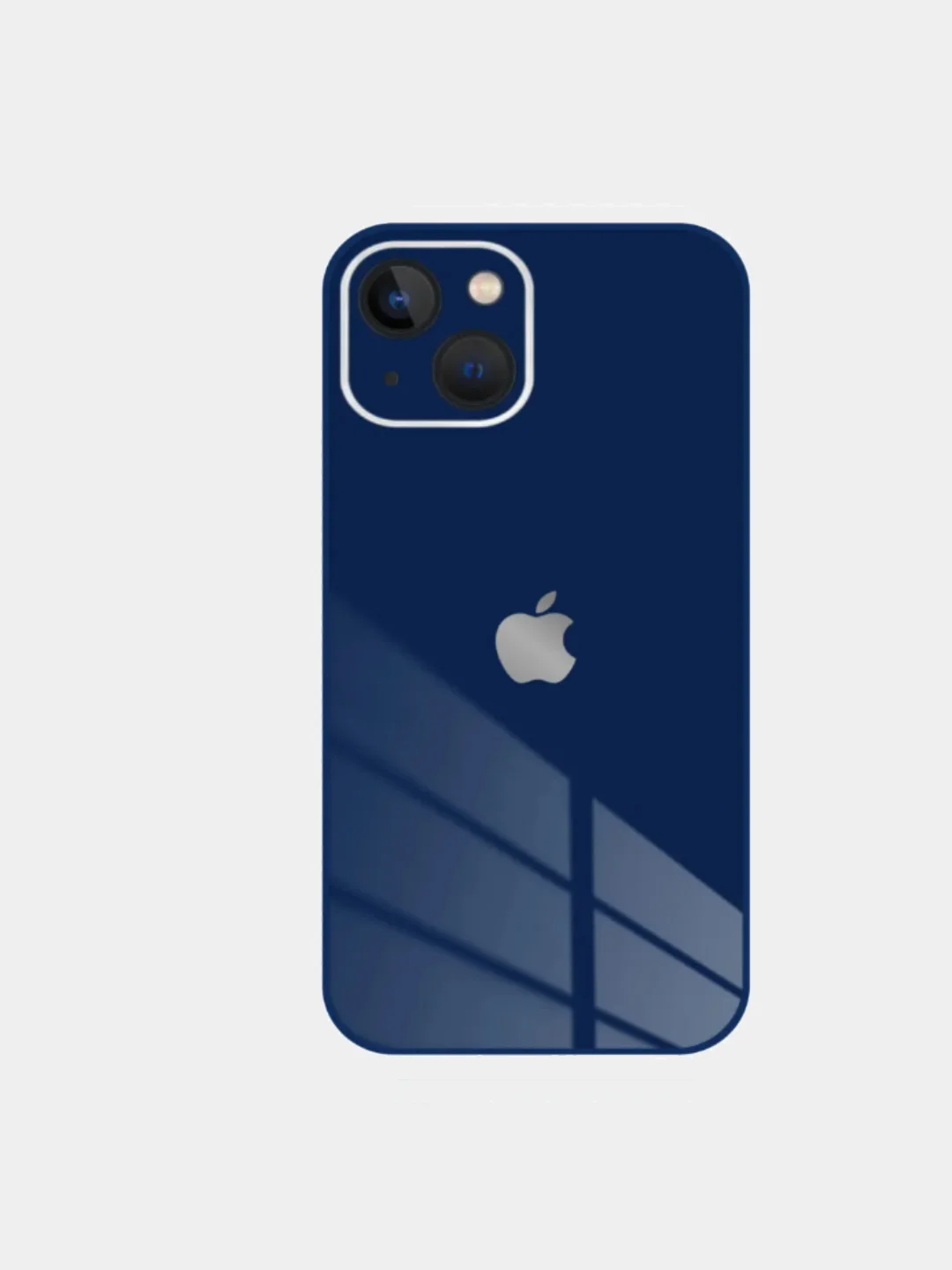 Темно-синий чехол для iPhone 13, 13 pro, ProMax, Mini айфон про макс мини стеклянный с защитой камеры