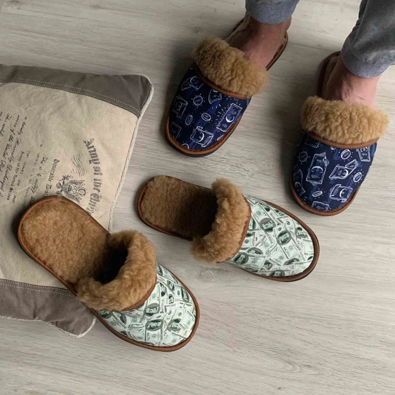 Тапочки домашние мужские закрытые
