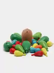 Бирюзовый деревянный балансир Кактус
