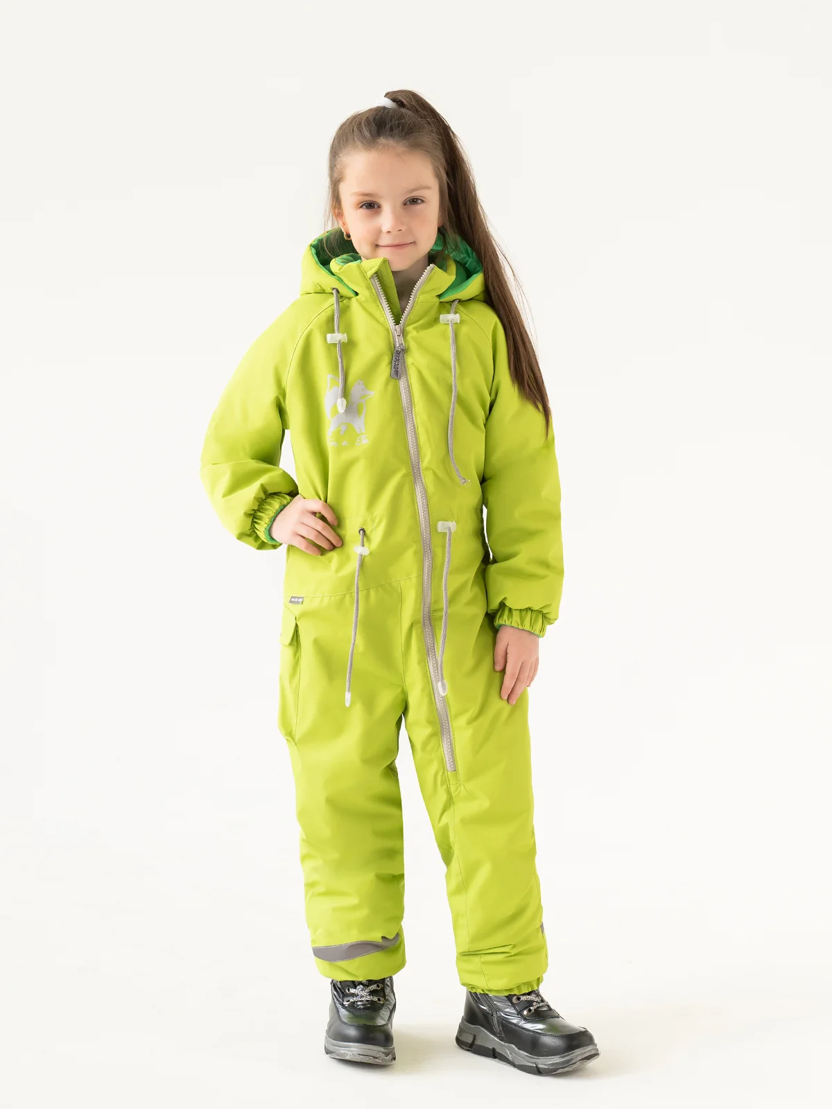Салатовый комбинезон детский, мембрана Arctic kids, зима