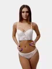 Белый женское нижнее кружевное белье