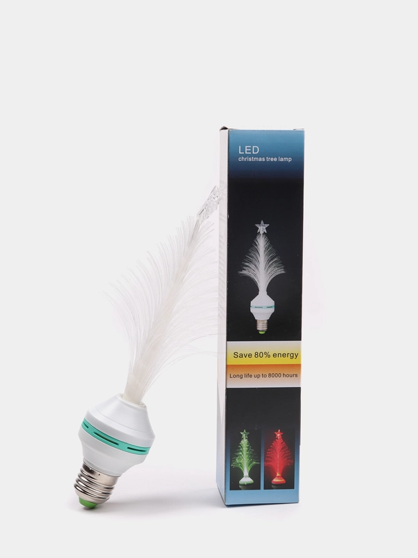 Светодиодная LED-лампа "Ёлка", цвет белый, цоколь E27, новогоднее украшение