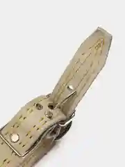 Белый ошейник для крупных собак из сыромятной кожи, два слоя, особой прочности