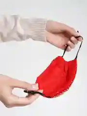 Алый многоразовая защитная маска для лица со стразами