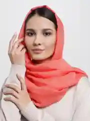 Коралловый шарф женский