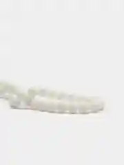 Белый бусины круглые стеклянные