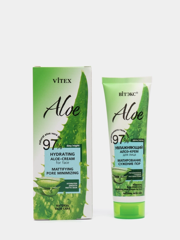 Витэкс Aloe 97% Алоэ-крем увлажняющий для лица "Матирование. Сужение ...