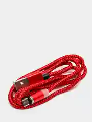 Белый магнитный кабель microUSB, type-C, Lightning