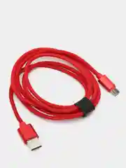 Красный кабель зарядный  Lightning на iPhone, айфон