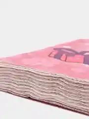 Розовый салфетки для праздника "Три Кота, С Днем Рождения!"