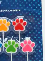 Свеча для торта, фигура "Лапки"
