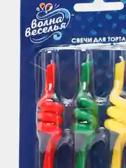 Свеча для торта фигурная "Спираль"