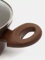 Коричневый кастрюля литая, алюминиевая, мраморная крошка, 2,6 л, 20 см