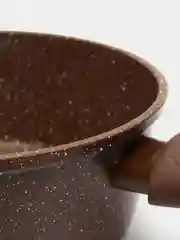 Коричневый кастрюля литая, алюминиевая, мраморная крошка, 2,6 л, 20 см