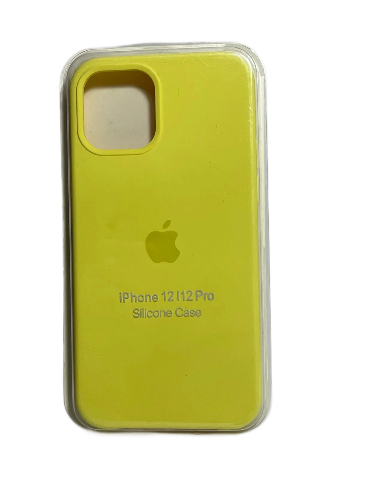 Лимонный чехол для iPhone 12 Pro Silicone Case /Чехол для iPhone 12  с подкладкой из микрофибры