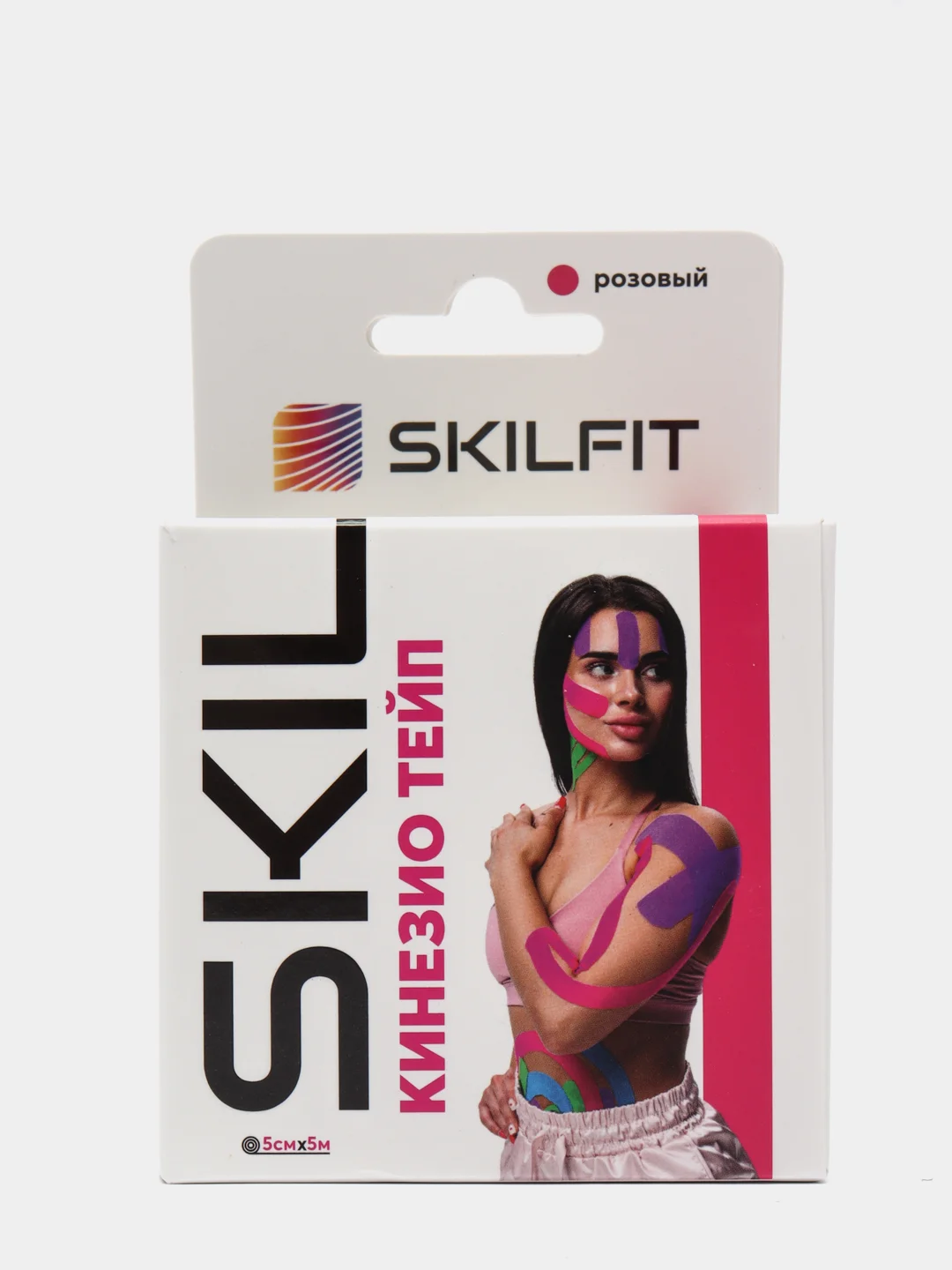 Алый кинезио тейп SKILFIT для лица, тела, ног, живота, суставов, подтяжки, спины, от морщин