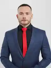 Красный галстук однотонный