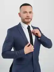 Черный галстук однотонный