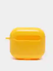 Желтый чехол для AirPods 3, 10 цветов, силикон, c креплением для карабина