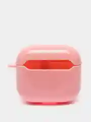 Розовый чехол для AirPods 3, 10 цветов, силикон, c креплением для карабина