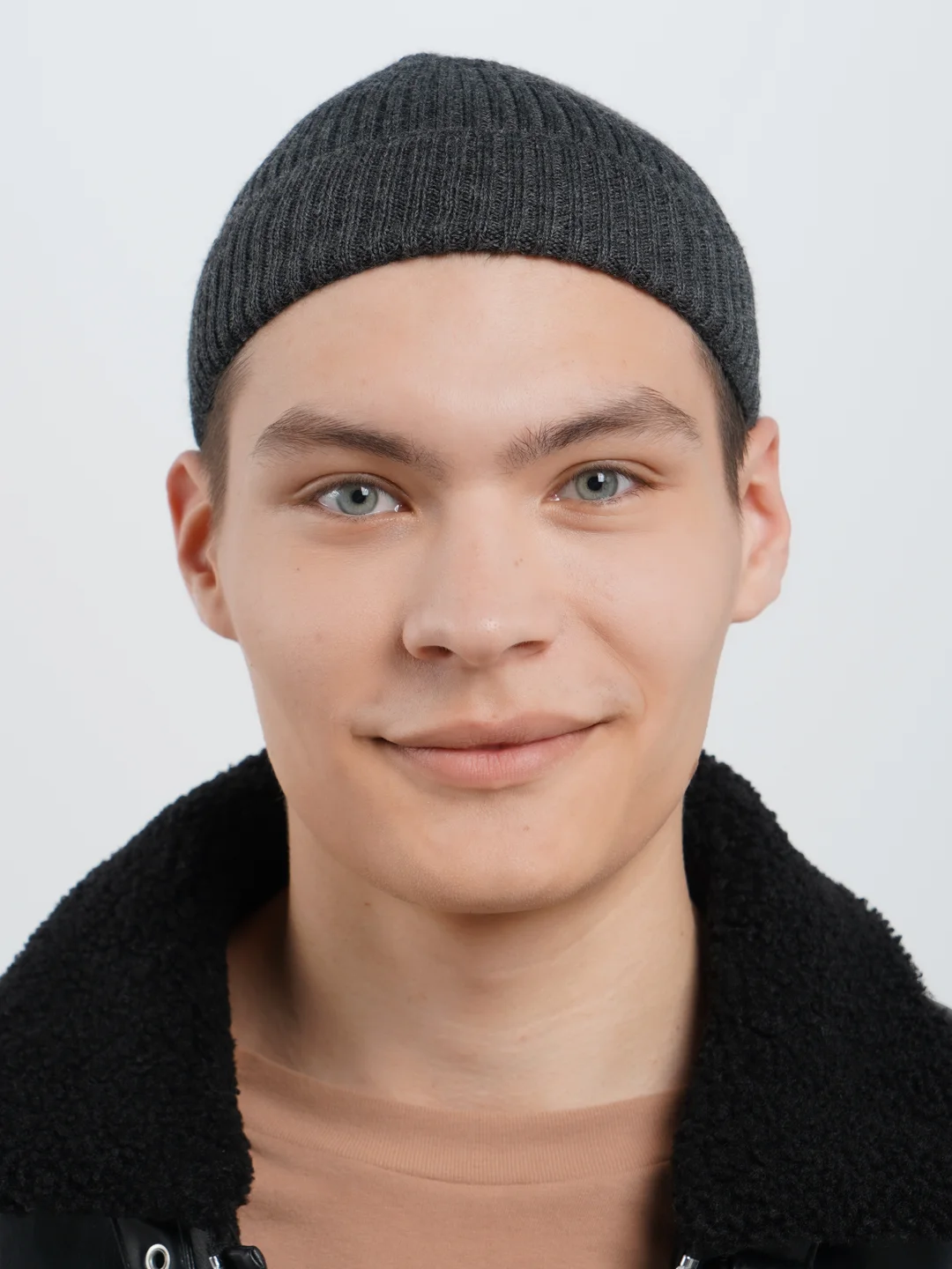 Серый шапка бини , унисекс, 2 цвета