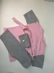 Серый хлопковые легинсы