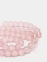 Розовый бусины круглые стеклянные